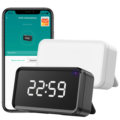 Tuya ZigBee Gateway Zeit Anzeige Alexa Google Home Bluetooth Mesh Wireless Bridge Hub Smart Multi-Modus Gateway