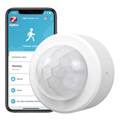 Tuya Zigbee 3.0 PIR Bewegungsmelder Leuchtstärke Sensor 2 in 1 Sicherheits-Anti-Diebstahl-Alarm Sensor Smart Light Sensing
