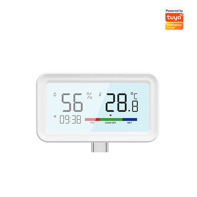 WiFi Indoor Hygrometer & Thermometer Sensor mit Hintergrundbeleuchtung, Fernsteuerung der App, Sprachintegration für Alexa & Google Home