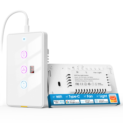 Guter Preis Tuya Wifi Fan Light Us Schalter Typ C Timing Sprach-App kompatibel mit Alexa Google Home Smart Home Online