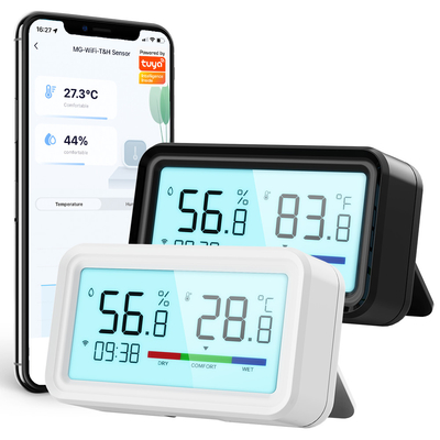 Guter Preis Wifi Indoor Hygrometer Thermometer Sensor mit Hintergrundbeleuchtung Remote App Voice Alexa Google Home Digital Tuya Smart Home Online