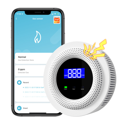 Guter Preis Tuya Wifi Smart Gas Sensor Haushalt Küche App Alarm Detektor Leckage USB-betrieben Sicherheit Smart Home Online