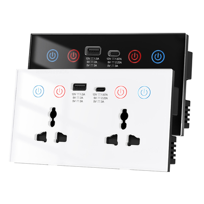 Guter Preis Tuya Smart Wall Steckdose Sprachsteuerung WIFI Alexa Power Monitor Heimautomation US EU UK Stecker USB Typ-C Steckdose 10A Online
