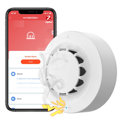 Guter Preis Zigbee Smart Rauchmelder Alarm Tuya90 dB Feueralarm Heimsicherheitssystem Feuermelder Online