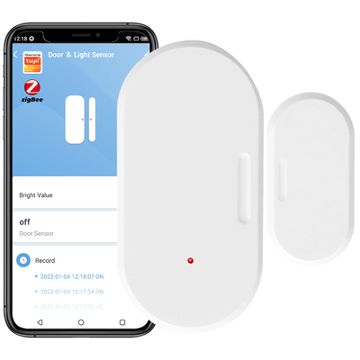 Guter Preis Tuya Smart Zigbee Tür Sensor+Licht Sensor Beleuchtung Helligkeitsdetektor Fenster Schublade Wireless Offener/Schließer 2 In 1 Online