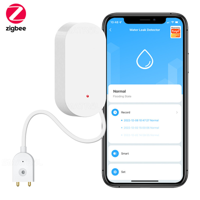 Guter Preis Zigbee-Wasserlecksensor Smart-Home-Benachrichtigung Warnungen Wasserflut Leck Alarm HeimsicherheitTuya Überschwemmungsmelder Online