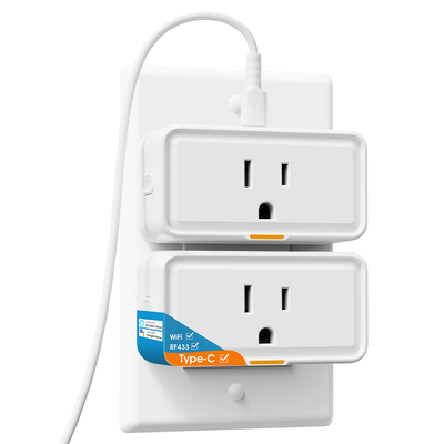 Guter Preis Tuya Smart Socket mit Stromüberwachung, WiFi und RF433 Stecker, Typ C Steckdose, App und Sprachsteuerung, kompatibel mit Alexa und Google Home Online