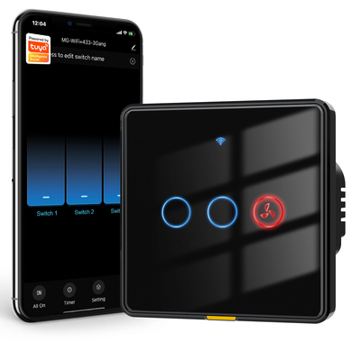 Guter Preis Tuya Smart WiFi RF433 Timer Schalter für Ventilator und Anhängerlicht Keine neutrale Leitung benötigt, Sprachsteuerung Wandschalter Online